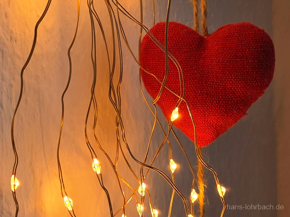 Herz mit Lichtern