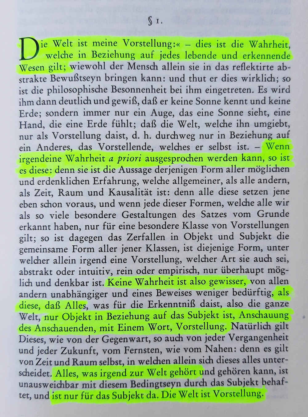 Die Welt ist meine Vorstellung